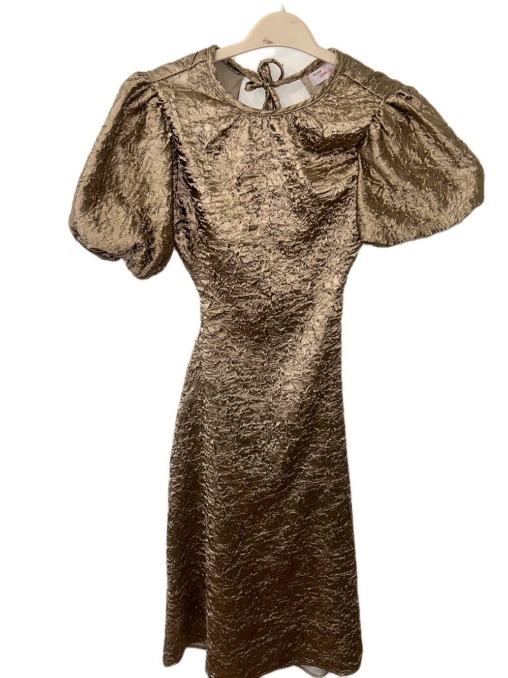 NWOT Lisa Says Gah Gold Gwen Midi Dress Size XS